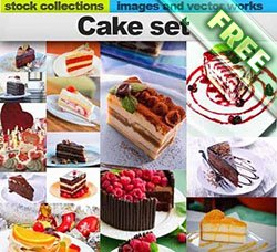 高清蛋糕蛋挞图片：Cake set 25xUHQ